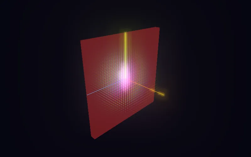 Quantum tunneling demo, still frame